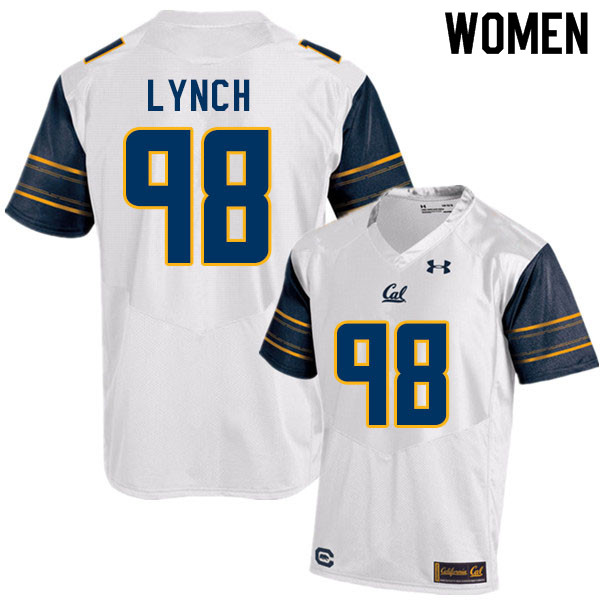 Women #98 Carter Lynch Cal Bears College Football Jerseys Sale-White - Click Image to Close